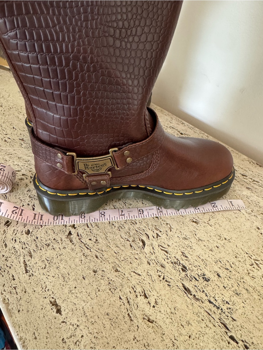 Dr Martens Anistone HI Biker Boots
Reptile Leather Embossed. MSRP $200. Size 8 - Picture 13 of 17